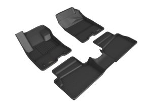 Ford Maverick Floor Mat Set - Front + Rear - 3D MAXpider - Kagu - Black - 2022+ Ford Maverick Floor Mat Set - Front + Rear - 3D MAXpider - Kagu - Black - 2022+